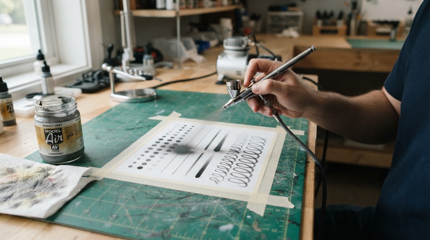 Editorial illustration for airbrush exercises.